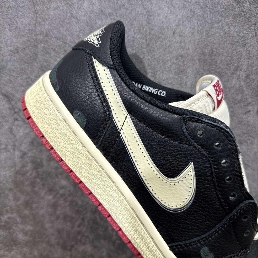 Nigel Sylvester Air Jordan AJ1 Low  OG Nitro "Better With Time 低筒  复古防滑 板鞋休闲 篮球鞋  波鞋 男女同款 黑白红 IB8958-001
