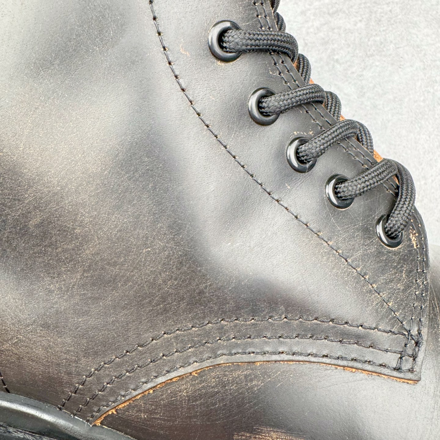 Balenciaga  Strike  巴黎世家 系带  中筒 皮鞋 复古板鞋 休闲鞋 男鞋 黑棕-C0 670633WBD111020