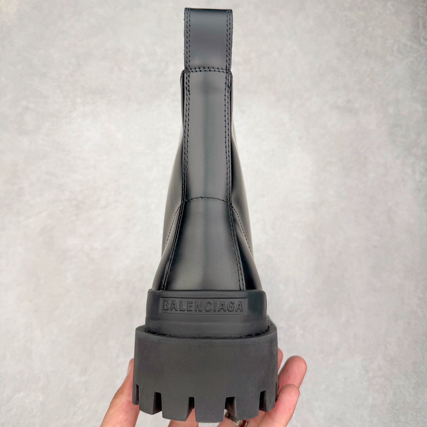 Balenciaga  Strike 巴黎世家 系带  中筒 皮鞋 复古板鞋 休闲鞋 男鞋 哑光 黑-C0 590974WA9601000