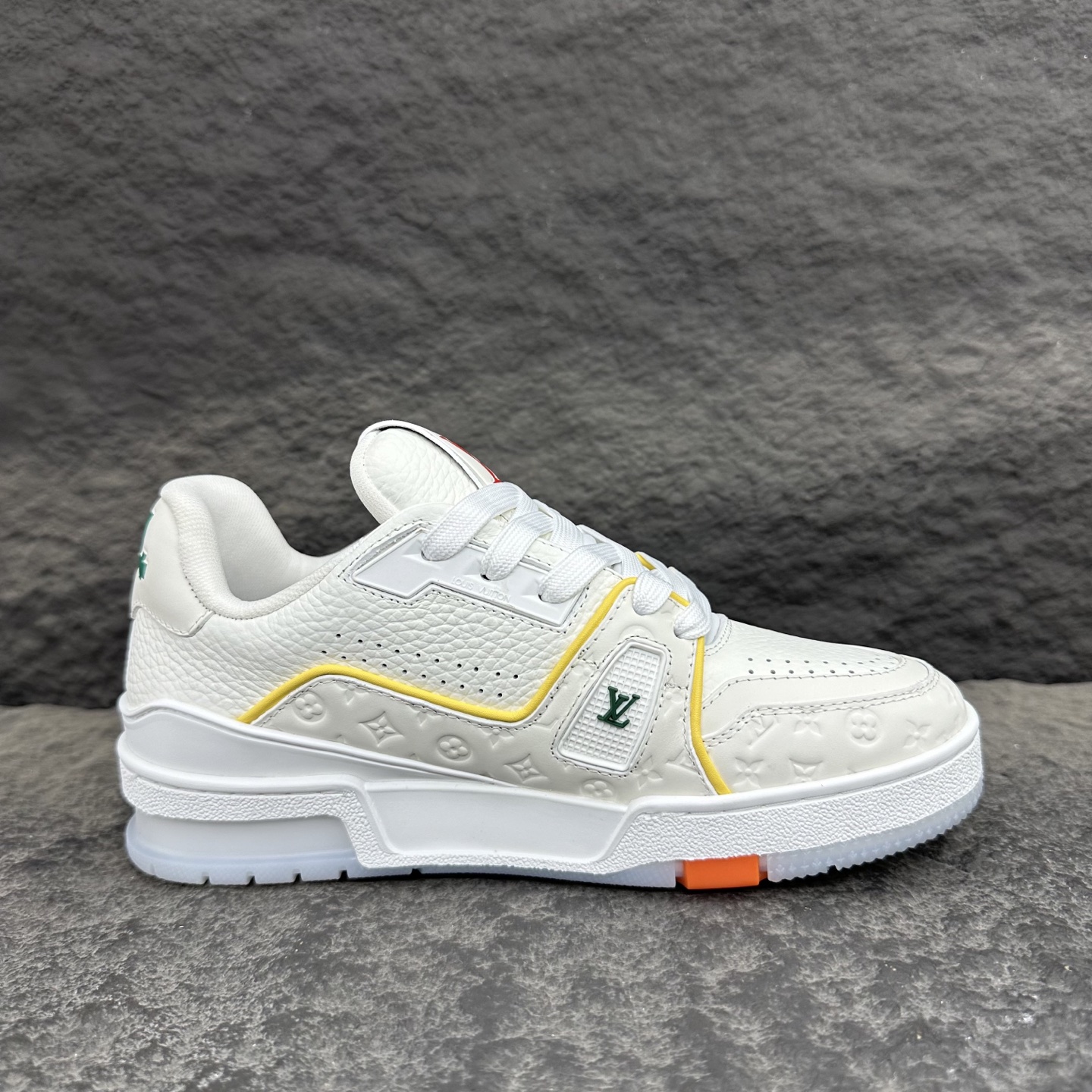 Louis Vuitton LV Trainer 路易威登 低筒 休闲鞋 板鞋 运动鞋 男鞋 女鞋 波鞋 白黄红 邮轮限定  1AHPJS