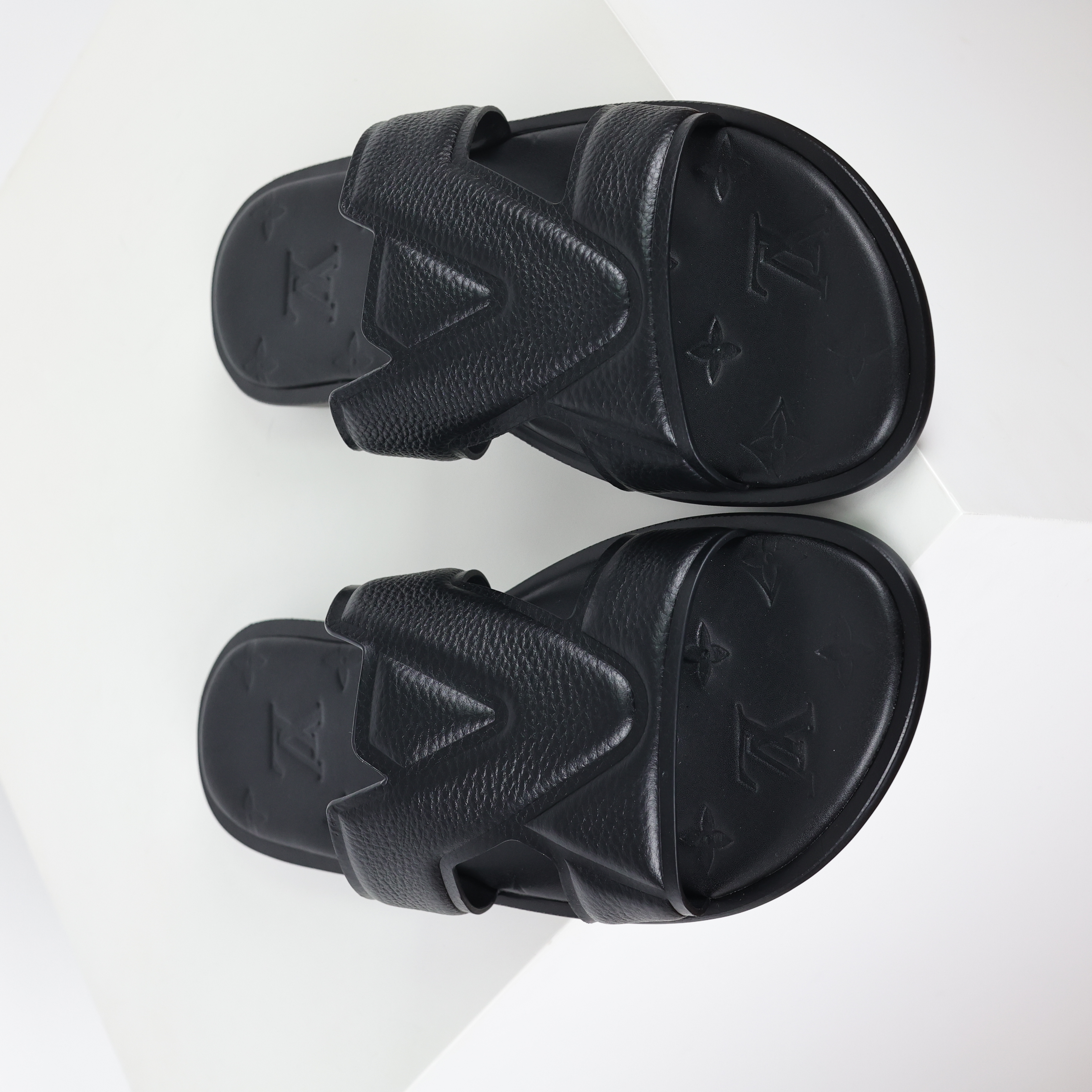 Louis Vuitton slippers Oasis LV路易威登 包头 时尚凉拖 室内外休闲鞋 一字拖鞋  黑色B0 1ACVGJ