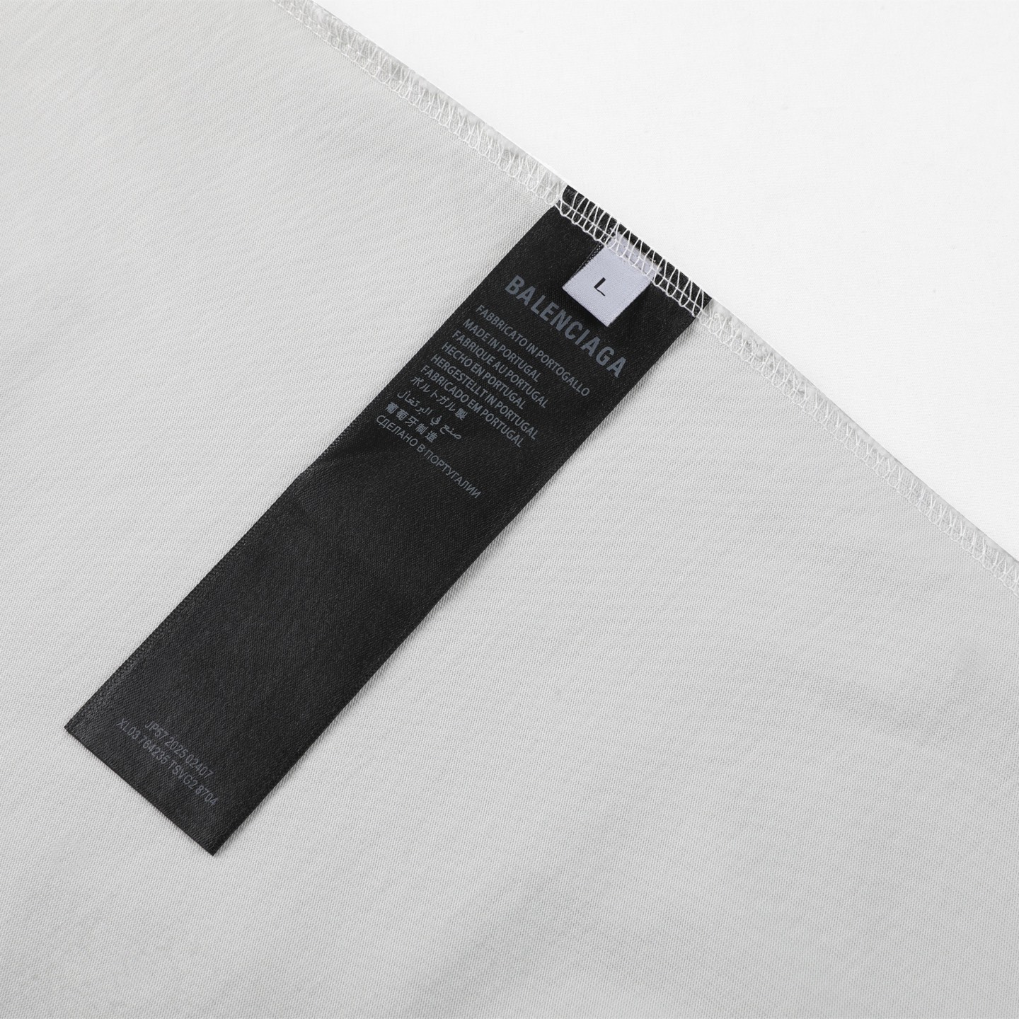 Balenciaga 巴黎世家 彩字裂纹  印花短袖 T恤 圆领 短款 夏季 白色A5