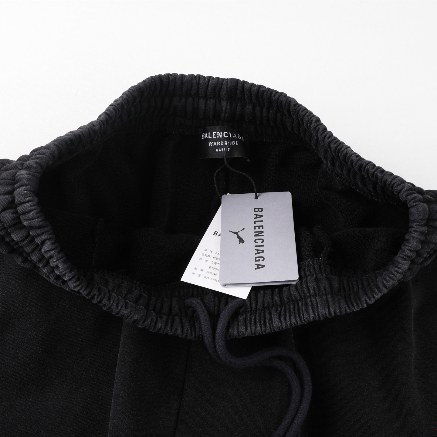 Balenciaga 巴黎世家 puma 松紧腰运动裤 短裤 裤子 休闲裤 黑色 A2 826385TTVA41041