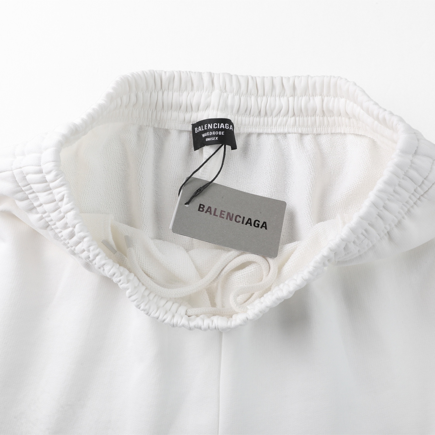 Balenciaga 巴黎世家 松紧腰运动裤 短裤 裤子 休闲裤 白色 A2  