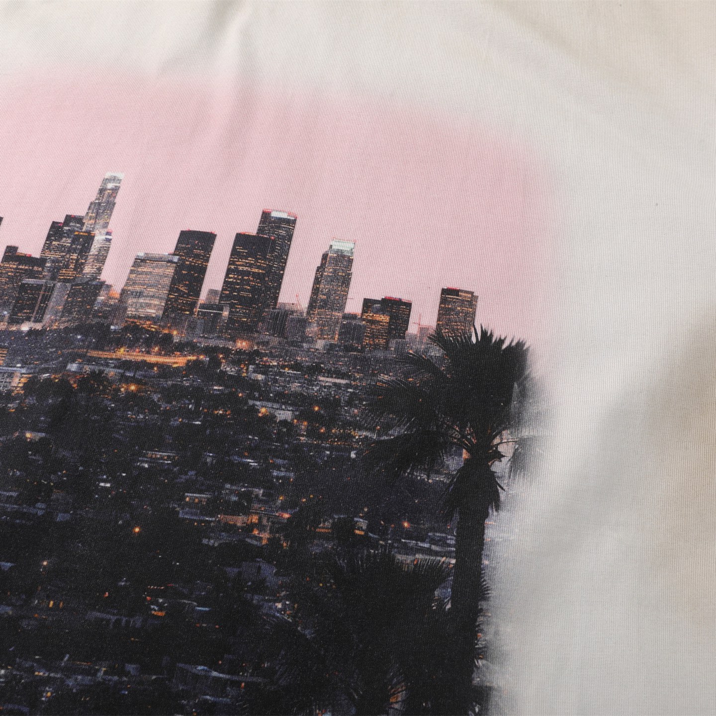 Balenciaga 巴黎世家 洛杉矶夜景 印花短袖 T恤 圆领 短款 夏季 黑色A5 764235TSVR29012