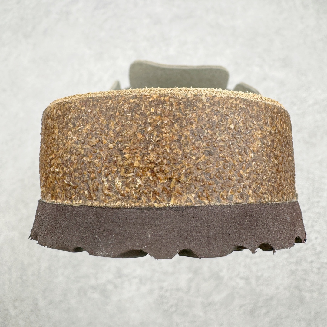 Birkenstock   Boston VL 勃肯 绒面 舒适圆头百搭增高厚底 包头拖鞋 男女同款 灰色 