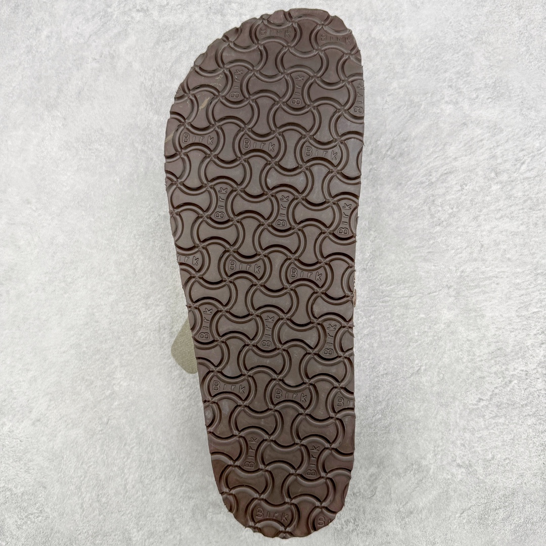 Birkenstock   Boston VL 勃肯 绒面 舒适圆头百搭增高厚底 包头拖鞋 男女同款 灰色 