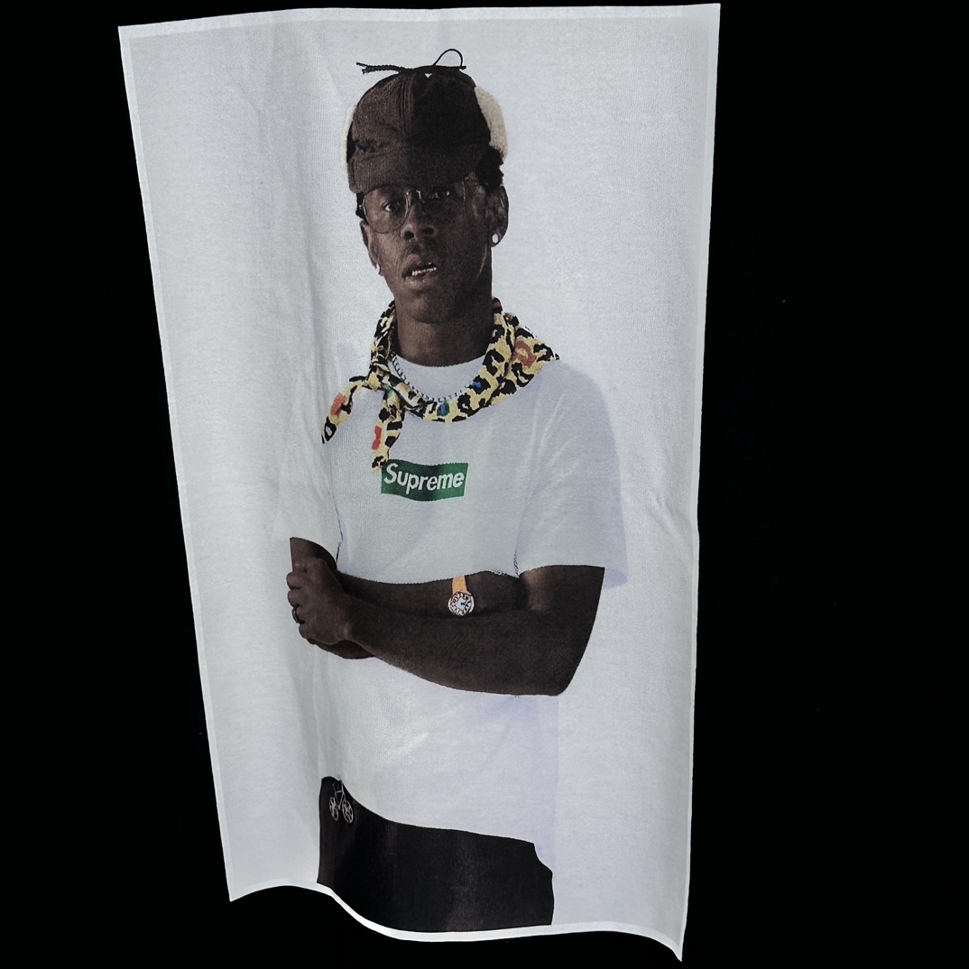 Supreme  Tyler The Creator Tee  泰勒人物 印花logo圆领 短袖T恤 男女同款 黑色 蓝 白色   