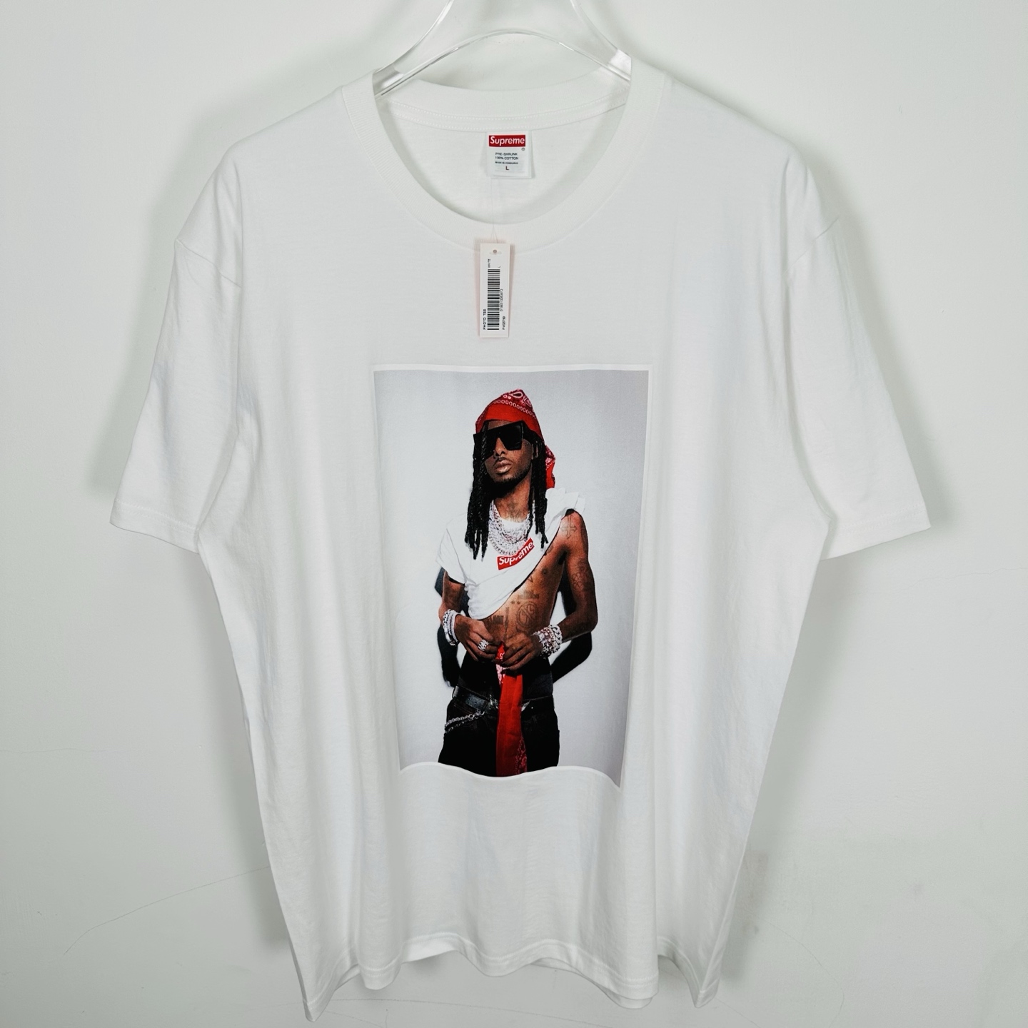 Supreme FW25 PLAYBOI CARTI PHOTO TEE  玩少卡蒂 印花logo圆领 短袖T恤 男女同款 黑色  白色   