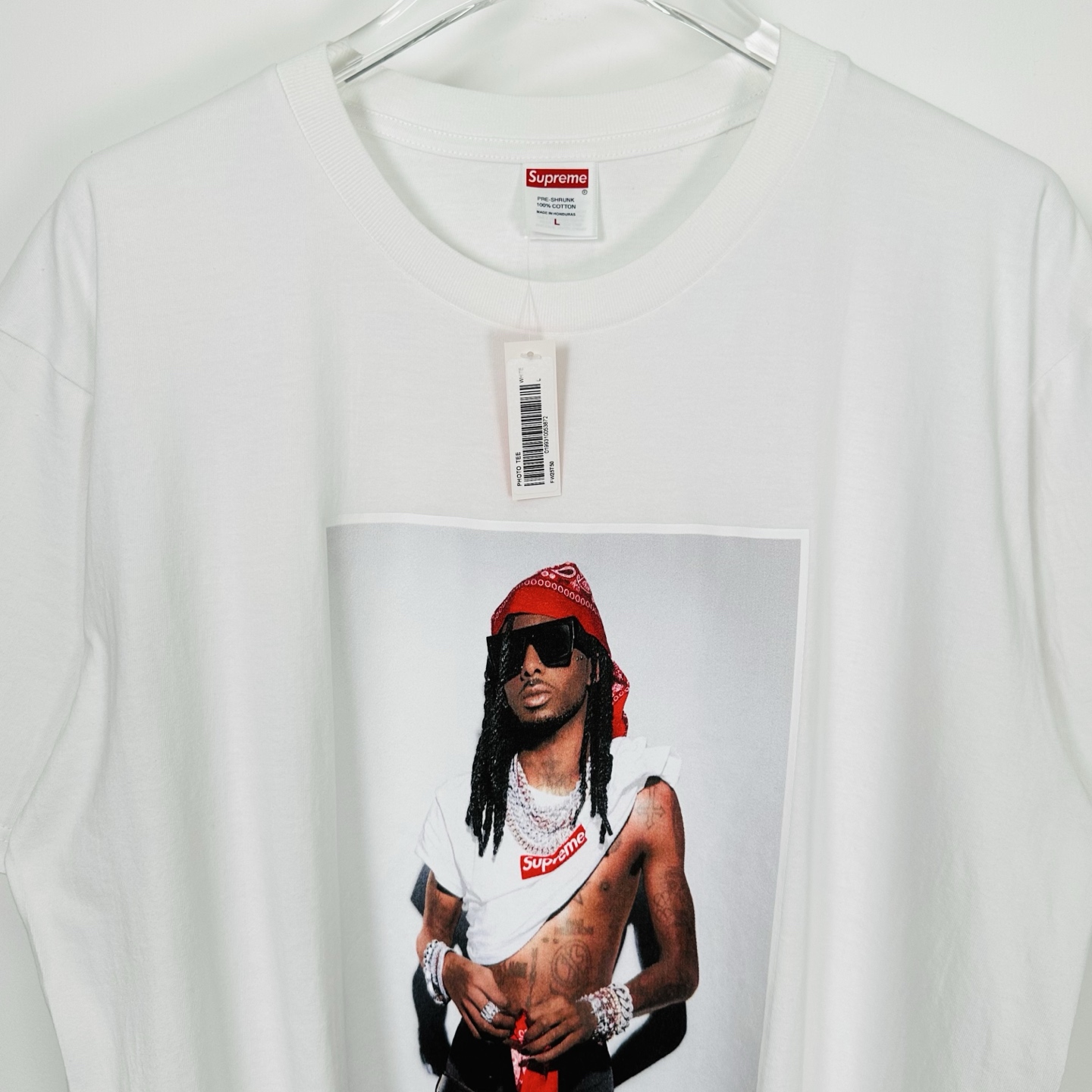 Supreme FW25 PLAYBOI CARTI PHOTO TEE  玩少卡蒂 印花logo圆领 短袖T恤 男女同款 黑色  白色   