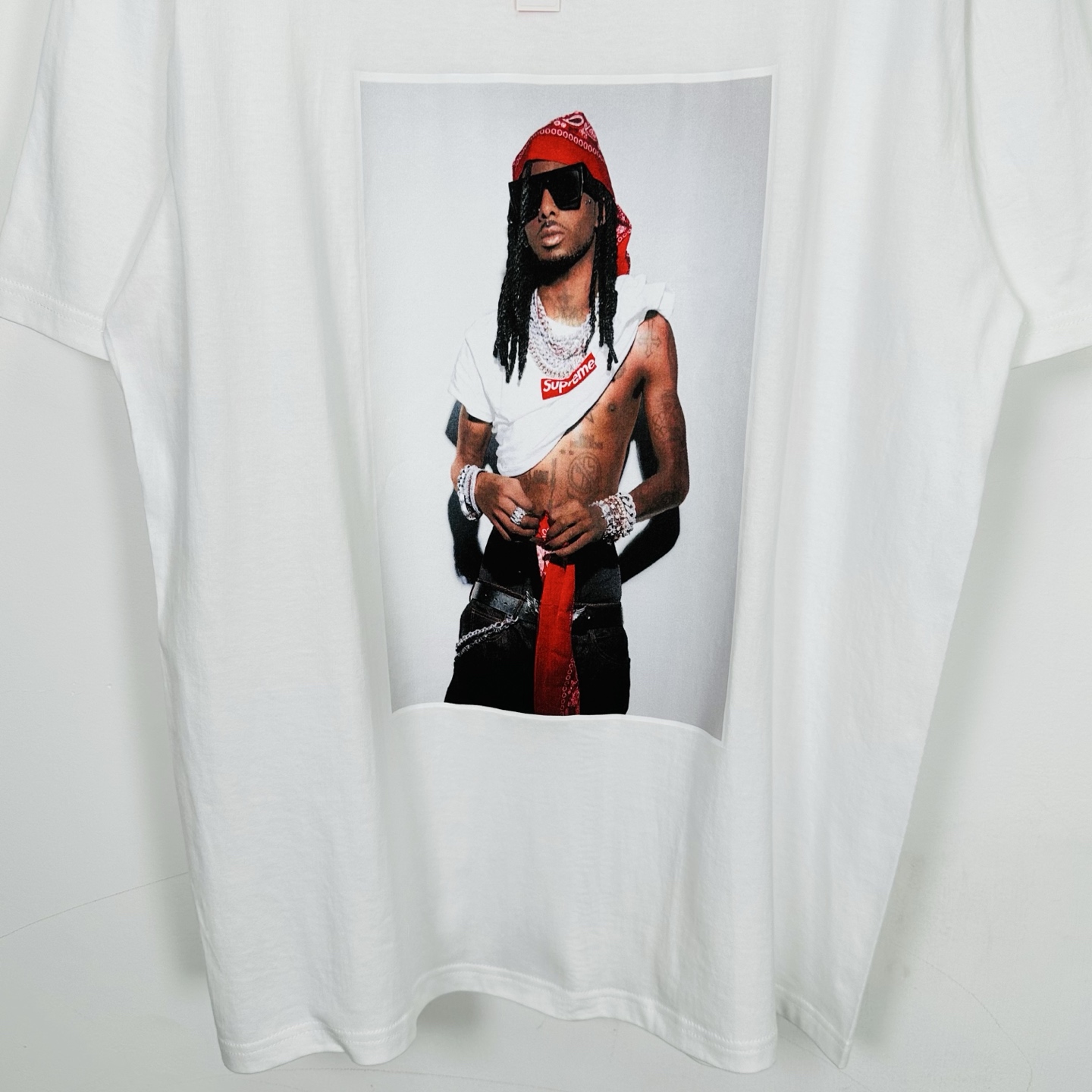 Supreme FW25 PLAYBOI CARTI PHOTO TEE  玩少卡蒂 印花logo圆领 短袖T恤 男女同款 黑色  白色   