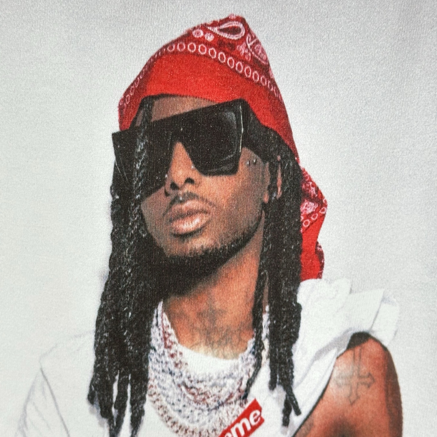 Supreme FW25 PLAYBOI CARTI PHOTO TEE  玩少卡蒂 印花logo圆领 短袖T恤 男女同款 黑色  白色   