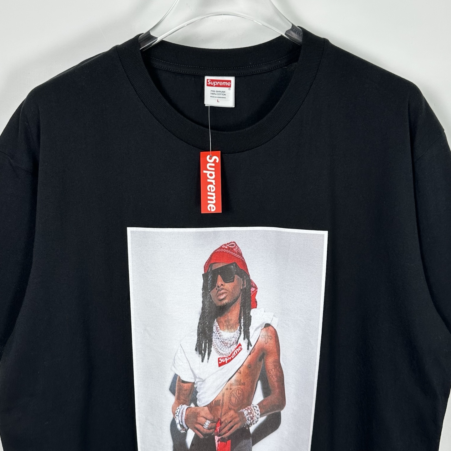 Supreme FW25 PLAYBOI CARTI PHOTO TEE  玩少卡蒂 印花logo圆领 短袖T恤 男女同款 黑色  白色   