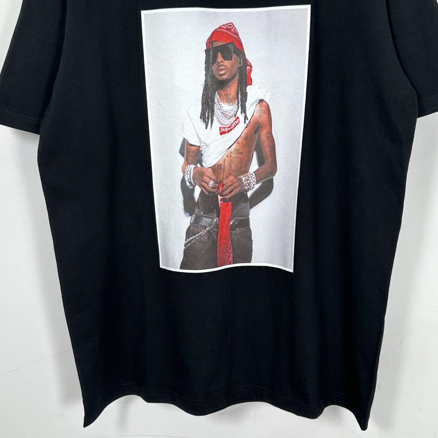 Supreme FW25 PLAYBOI CARTI PHOTO TEE  玩少卡蒂 印花logo圆领 短袖T恤 男女同款 黑色  白色   