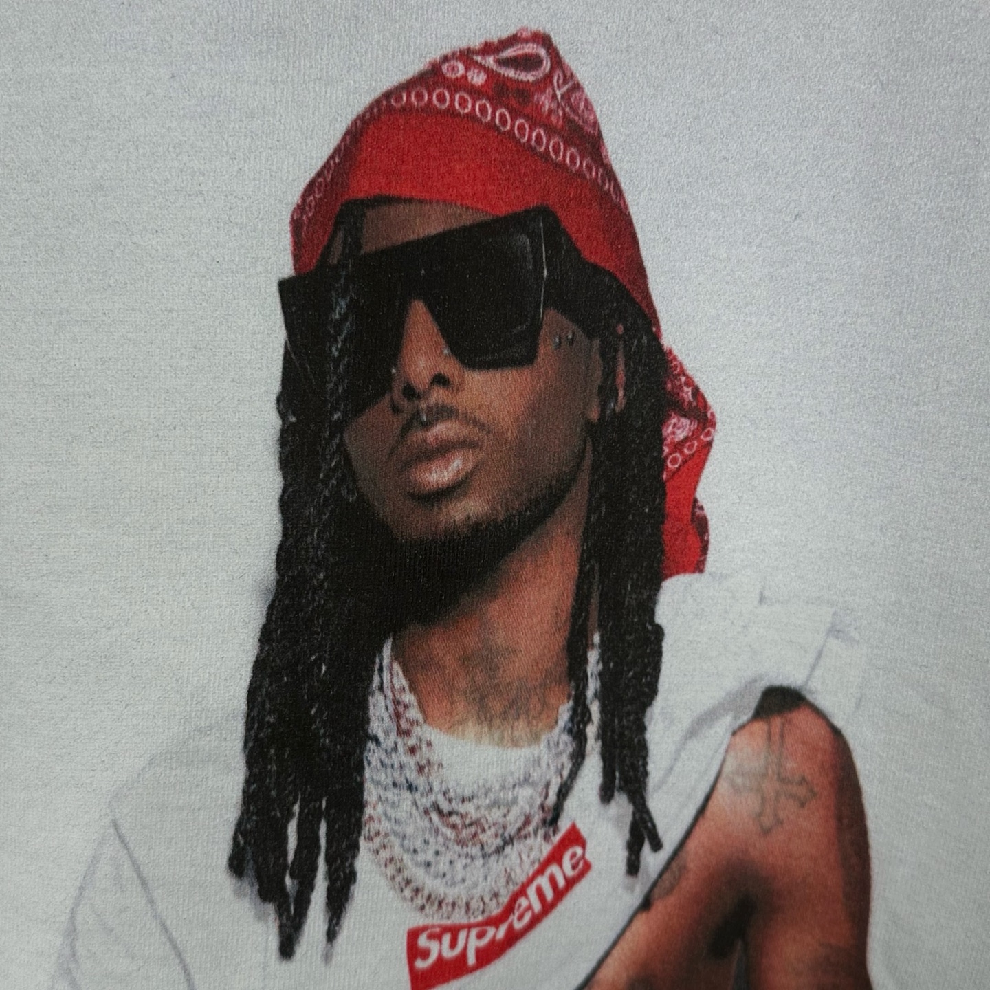 Supreme FW25 PLAYBOI CARTI PHOTO TEE  玩少卡蒂 印花logo圆领 短袖T恤 男女同款 黑色  白色   