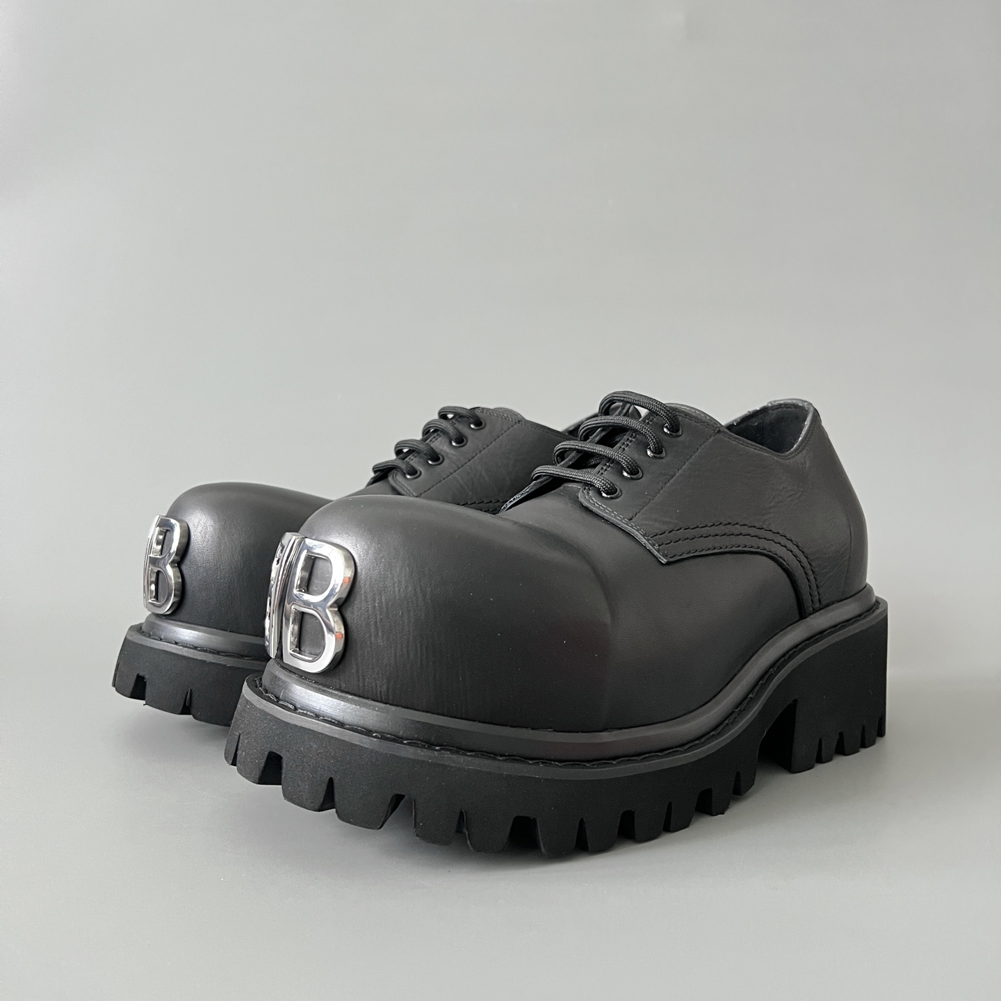 Balenciaga  Stomper BB 巴黎世家 德比 系带 低筒 老爹鞋 运动 复古板鞋 休闲鞋 男鞋 黑色  807326WCDA01000