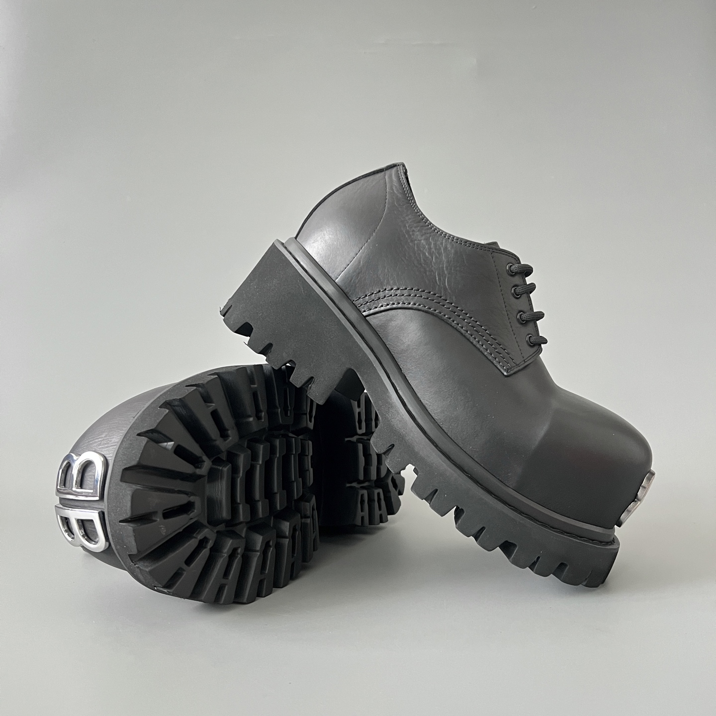 Balenciaga  Stomper BB 巴黎世家 德比 系带 低筒 老爹鞋 运动 复古板鞋 休闲鞋 男鞋 黑色  807326WCDA01000