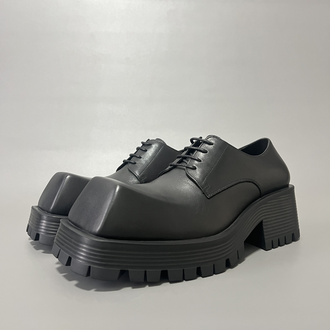 Balenciaga  Stomper BB 巴黎世家 德比 乐福 系带 低筒 老爹鞋 运动 复古板鞋 休闲鞋 男鞋 黑色  678410WB9201000