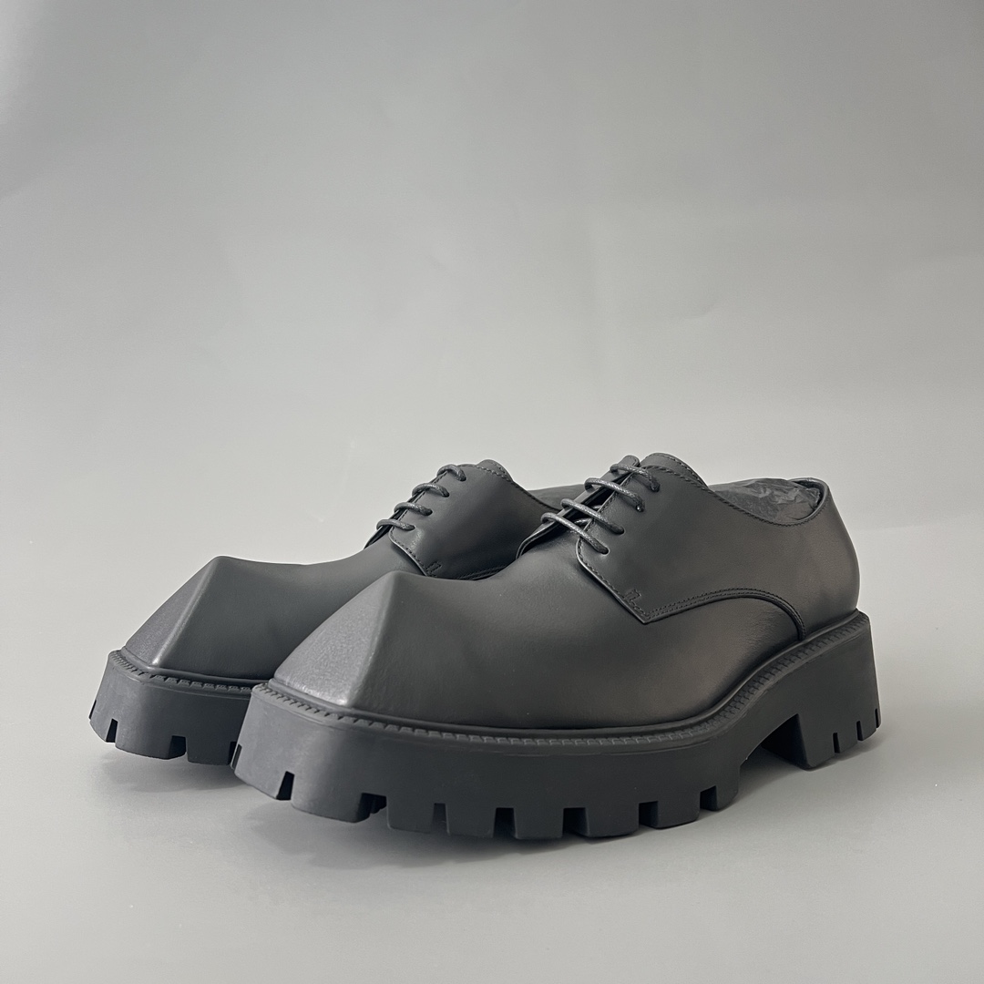 Balenciaga Tractor 巴黎世家 德比 乐福 系带 低筒 老爹鞋 运动 复古板鞋 休闲鞋 男鞋 黑色  760433WA8E91000