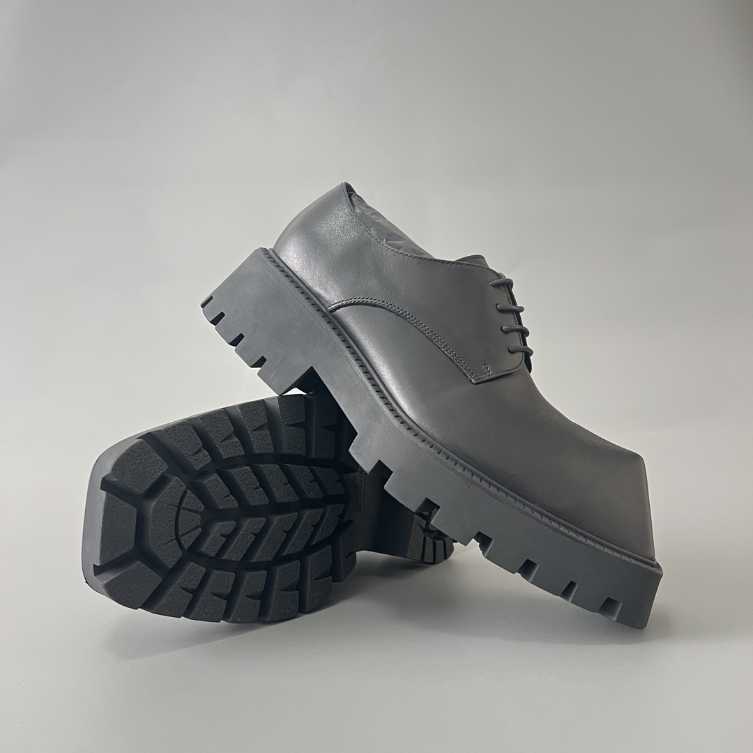 Balenciaga Tractor 巴黎世家 德比 乐福 系带 低筒 老爹鞋 运动 复古板鞋 休闲鞋 男鞋 黑色  760433WA8E91000