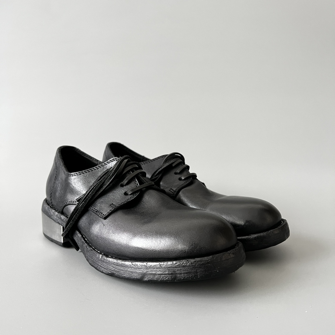  GUlDI Soft Horse Leather 792 德比 皮鞋 系带 低筒 老爹鞋 运动 复古板鞋 休闲鞋 男鞋 黑色 792ZI-BLKT 