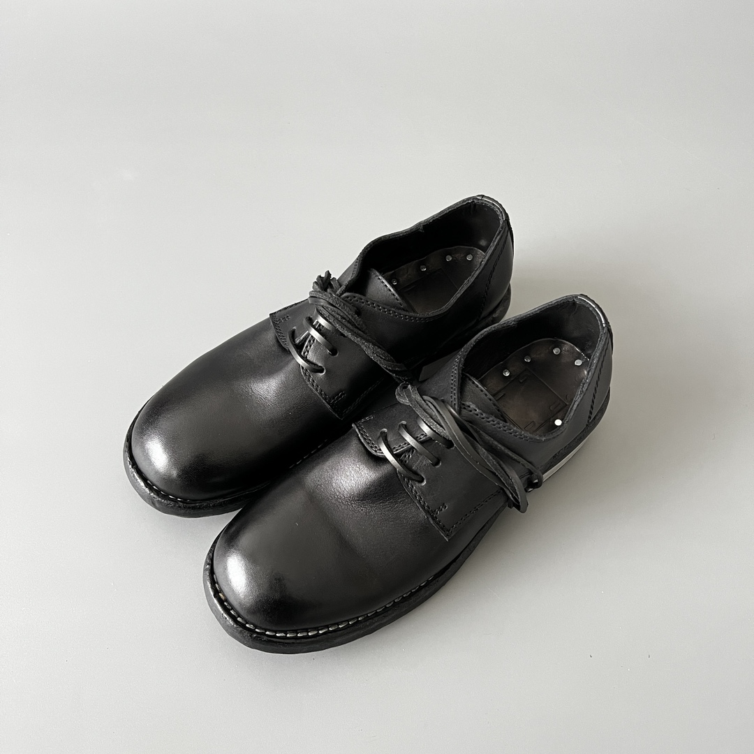  GUlDI Soft Horse Leather 792 德比 皮鞋 系带 低筒 老爹鞋 运动 复古板鞋 休闲鞋 男鞋 黑色 792ZI-BLKT 