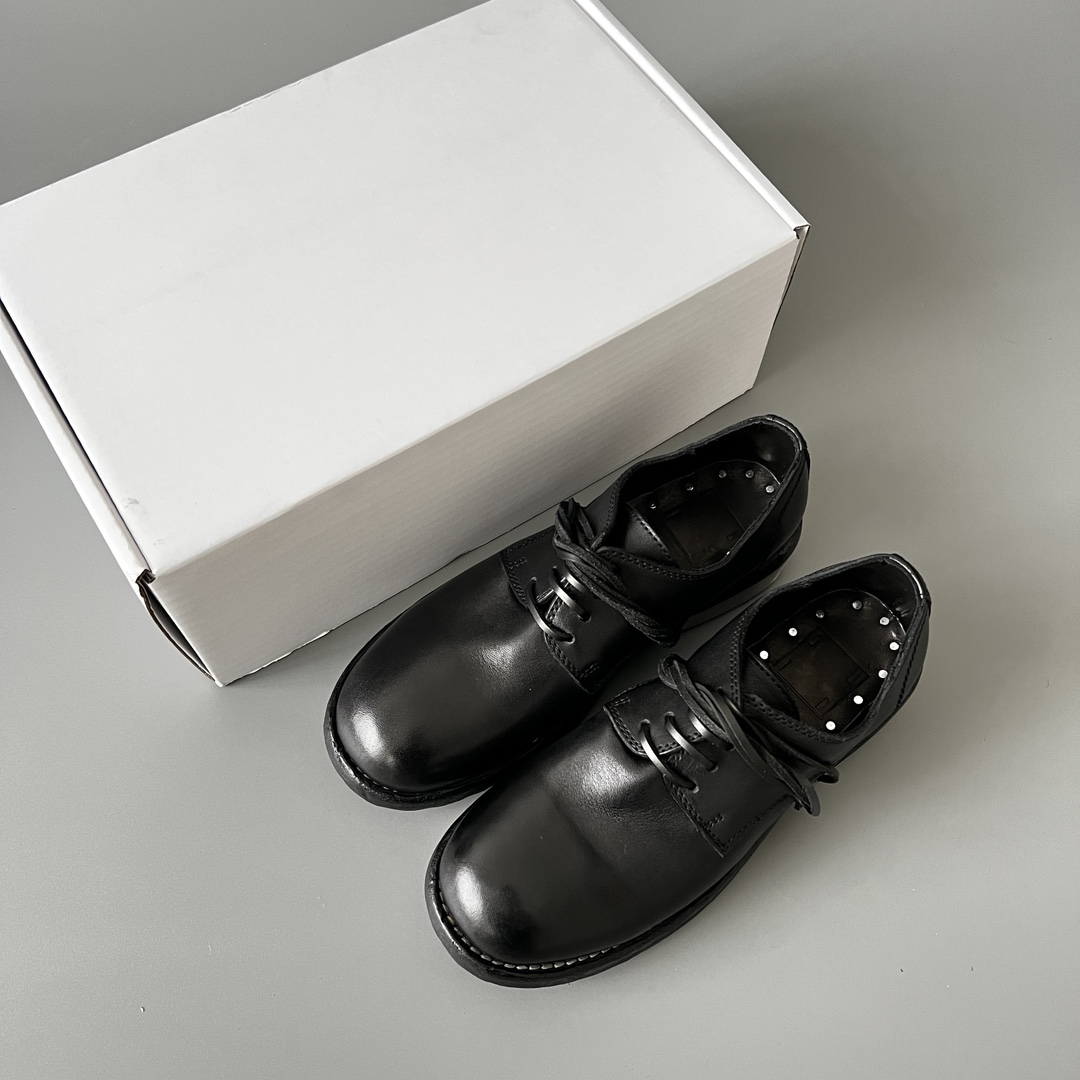  GUlDI Soft Horse Leather 792 德比 皮鞋 系带 低筒 老爹鞋 运动 复古板鞋 休闲鞋 男鞋 黑色 792ZI-BLKT 
