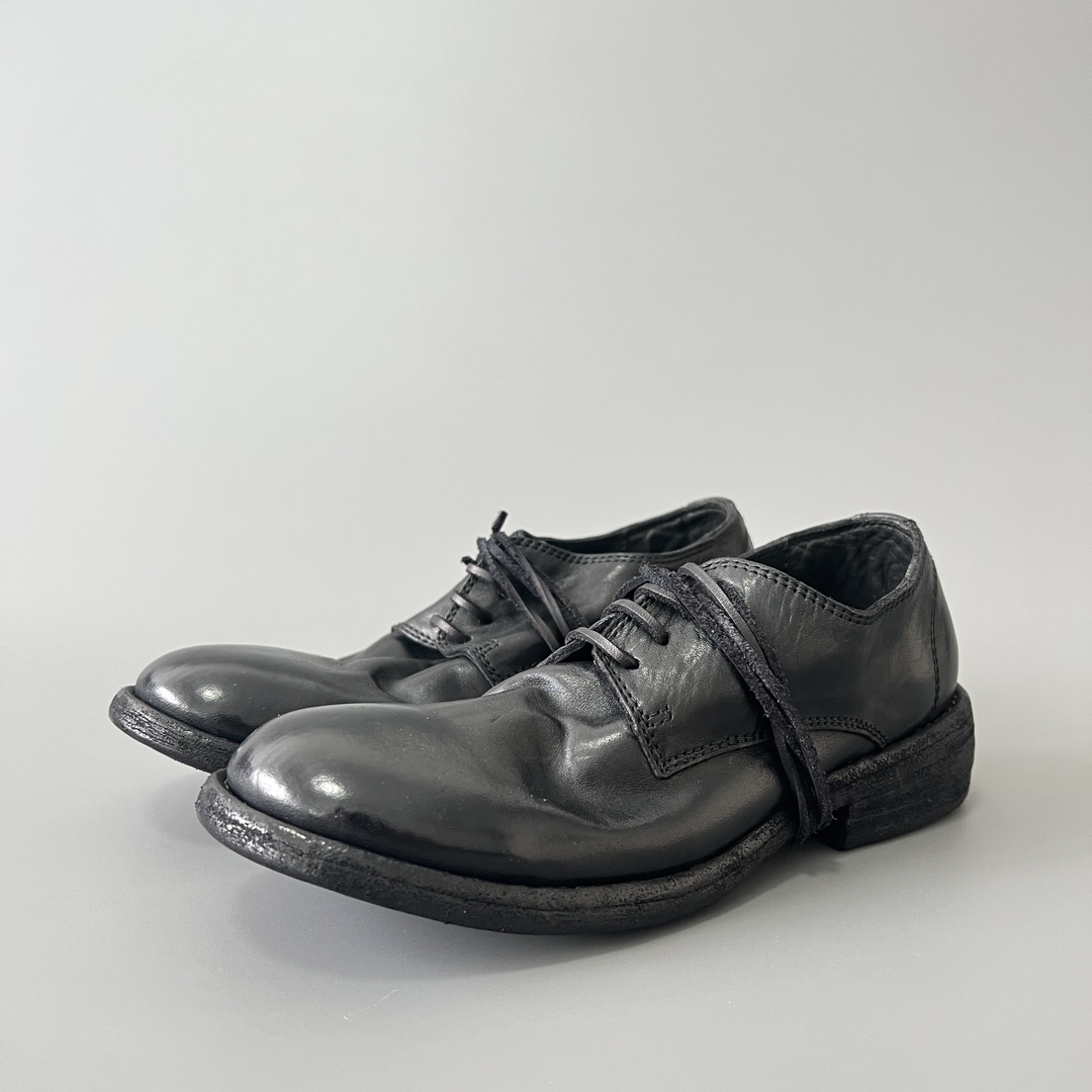 GUlDI 德比 皮鞋 系带 低筒 老爹鞋 运动 复古板鞋 休闲鞋 男鞋 黑色  992X-BLKT