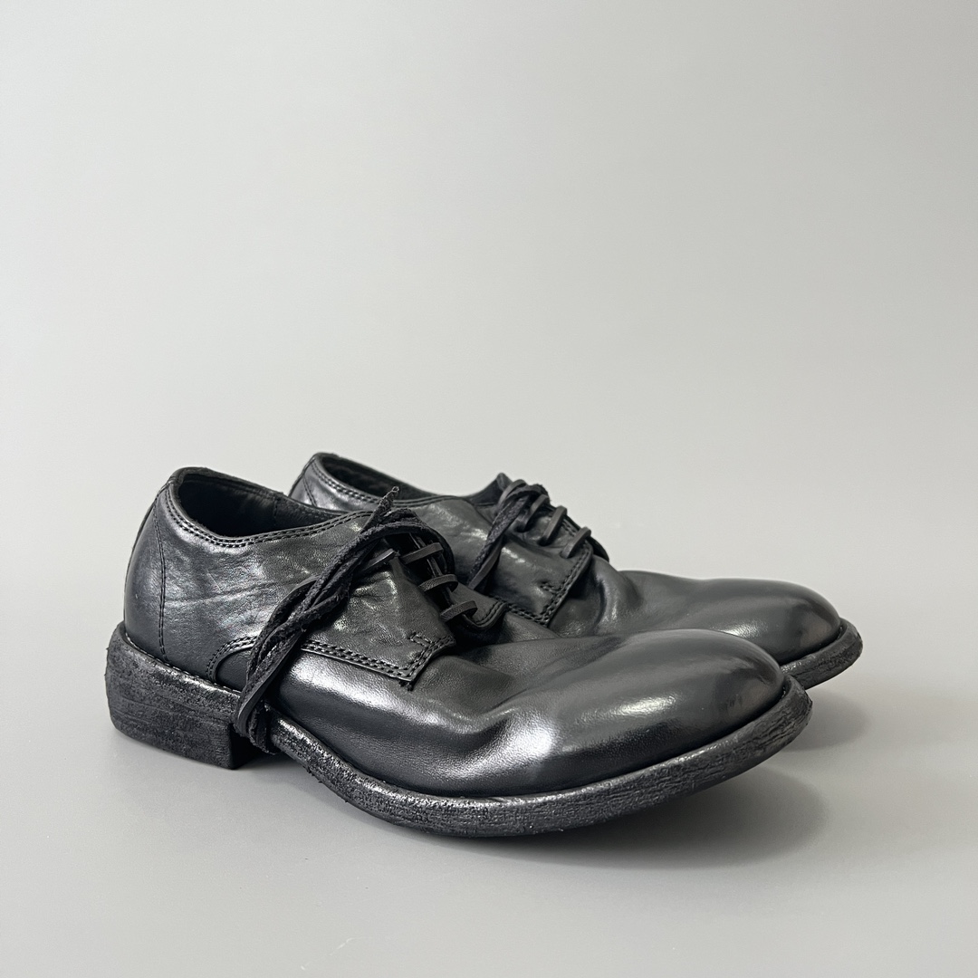 GUlDI 德比 皮鞋 系带 低筒 老爹鞋 运动 复古板鞋 休闲鞋 男鞋 黑色  992X-BLKT