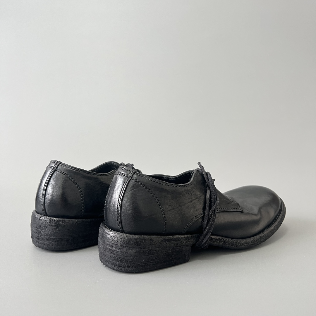 GUlDI 德比 皮鞋 系带 低筒 老爹鞋 运动 复古板鞋 休闲鞋 男鞋 黑色  992X-BLKT