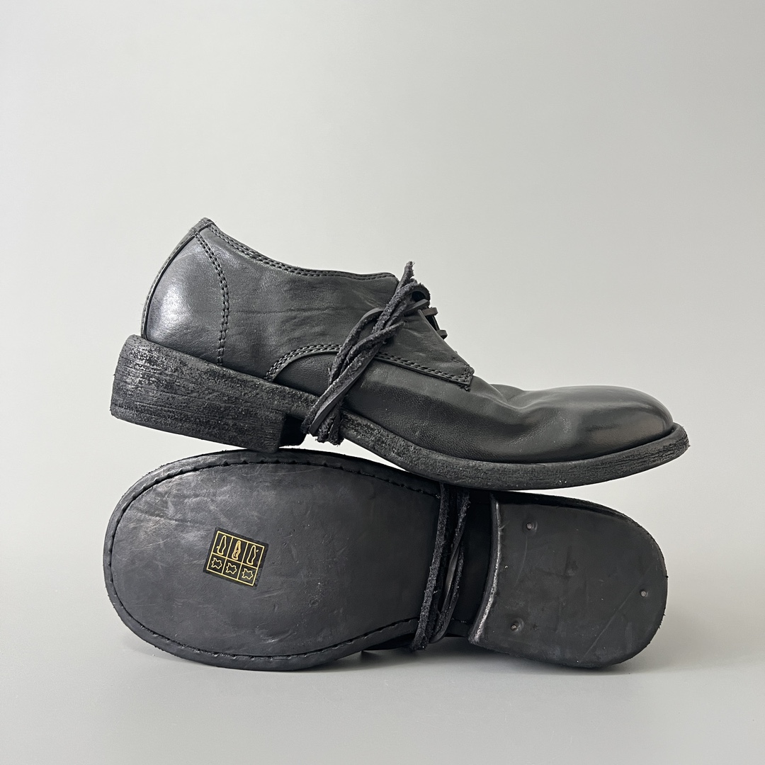 GUlDI 德比 皮鞋 系带 低筒 老爹鞋 运动 复古板鞋 休闲鞋 男鞋 黑色  992X-BLKT