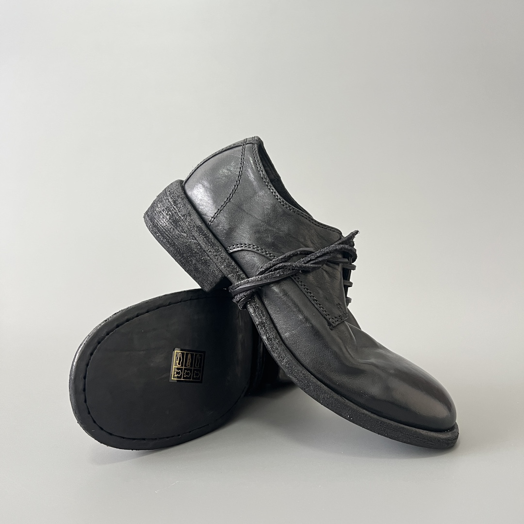 GUlDI 德比 皮鞋 系带 低筒 老爹鞋 运动 复古板鞋 休闲鞋 男鞋 黑色  992X-BLKT