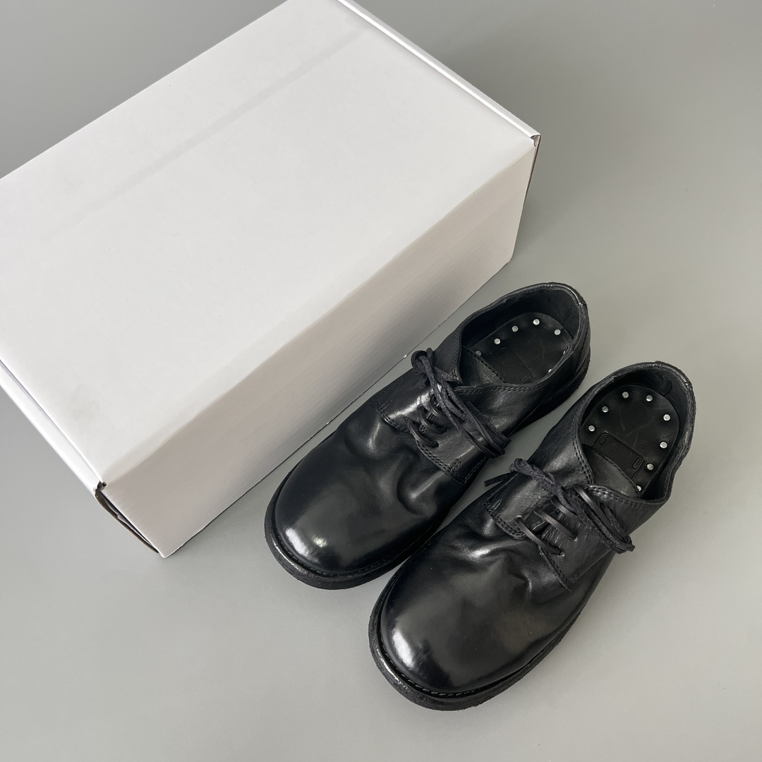 GUlDI 德比 皮鞋 系带 低筒 老爹鞋 运动 复古板鞋 休闲鞋 男鞋 黑色  992X-BLKT