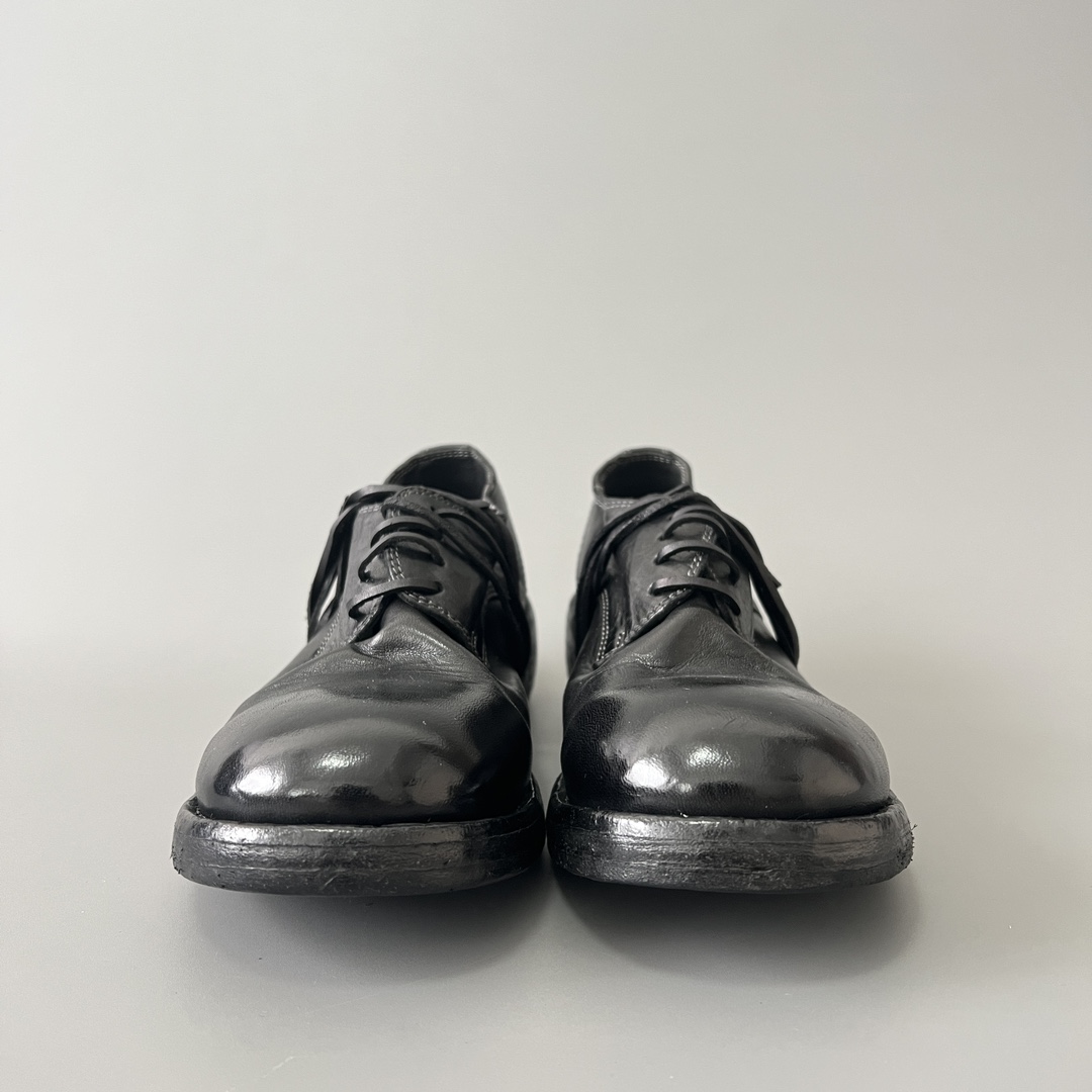 GUlDI 德比 皮鞋 系带 低筒 老爹鞋 运动 复古板鞋 休闲鞋 男鞋 黑色 792Z-CO89T