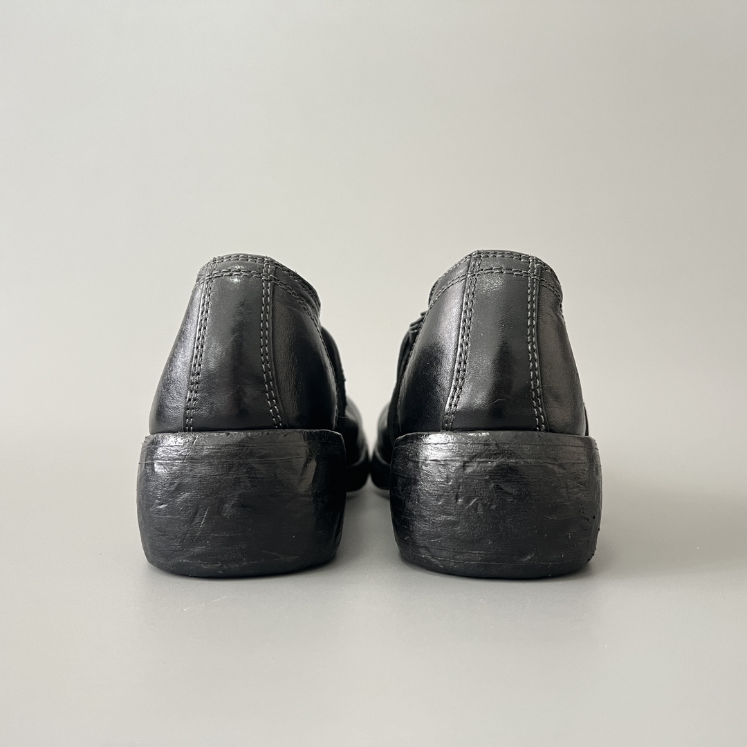 GUlDI 德比 皮鞋 系带 低筒 老爹鞋 运动 复古板鞋 休闲鞋 男鞋 黑色 792Z-CO89T