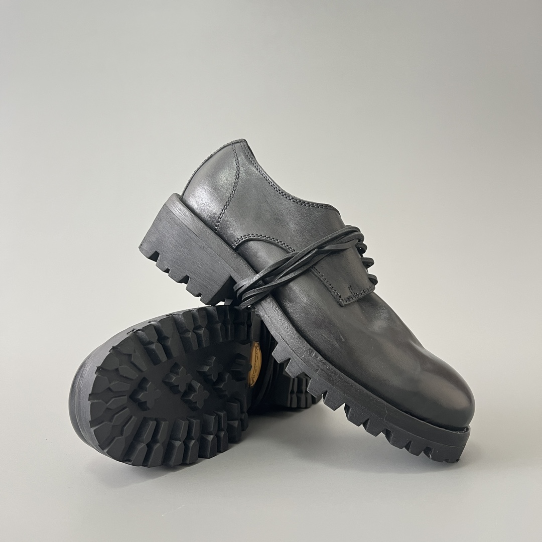 GUlDI 德比 皮鞋 系带 低筒 老爹鞋 运动 复古板鞋 休闲鞋 男鞋 黑色  792V-BLKT