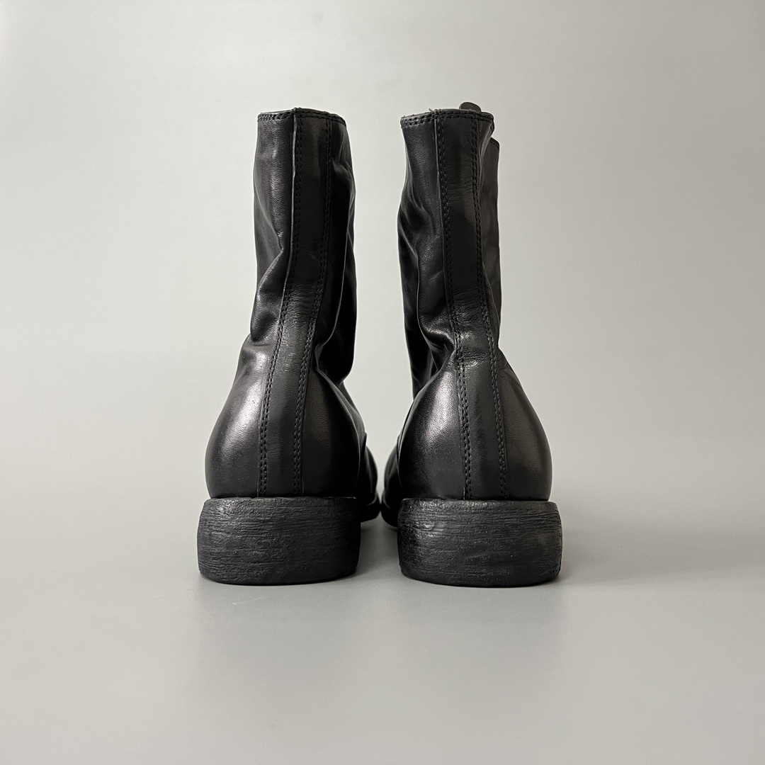 GUlDI 德比 皮鞋 休闲鞋 男鞋 靴子 黑色 拉链 210-M-BLKT