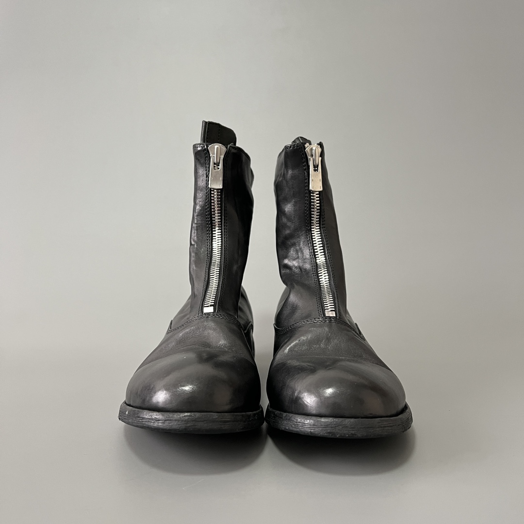 GUlDI 德比 皮鞋 休闲鞋 男鞋 靴子 黑色 拉链 210-M-BLKT