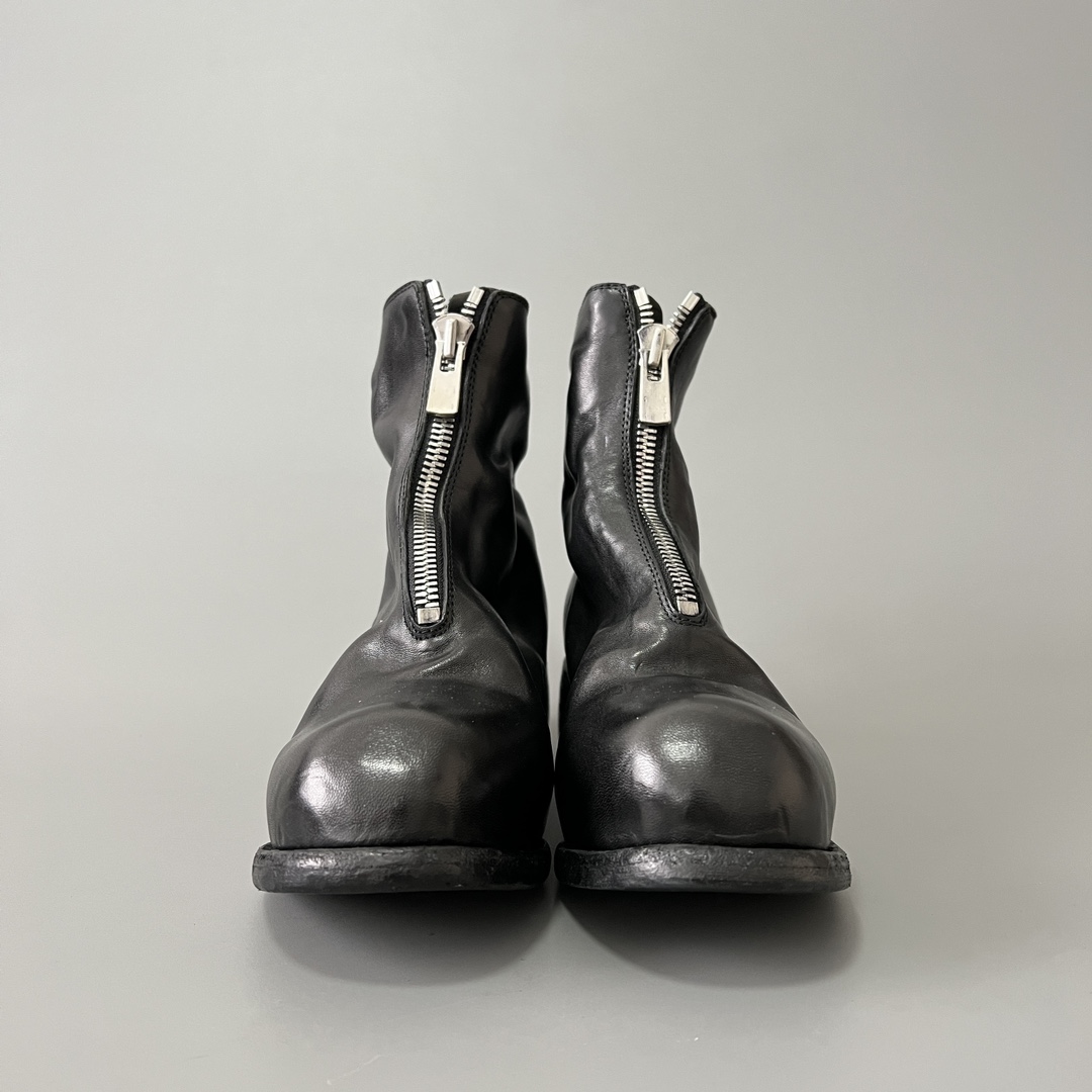 GUlDI 德比 皮鞋 休闲鞋 男鞋 靴子 黑色 拉链  PL1-HORSE40BLK