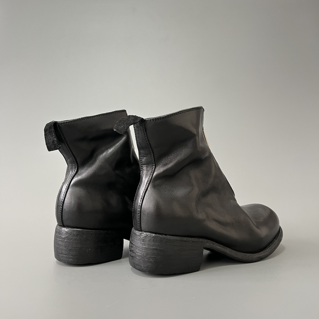 GUlDI 德比 皮鞋 休闲鞋 男鞋 靴子 黑色 拉链  PL1-HORSE40BLK