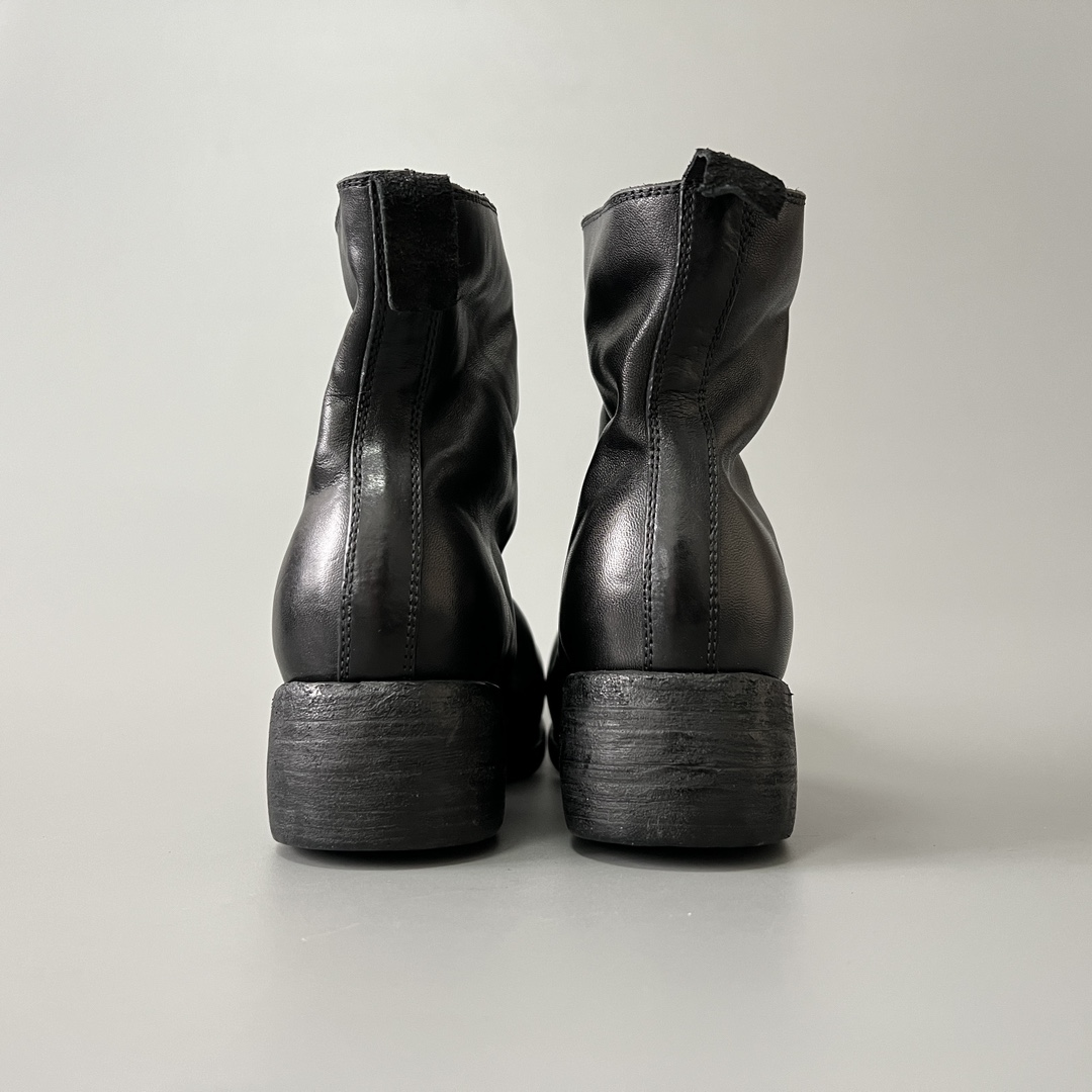 GUlDI 德比 皮鞋 休闲鞋 男鞋 靴子 黑色 拉链  PL1-HORSE40BLK