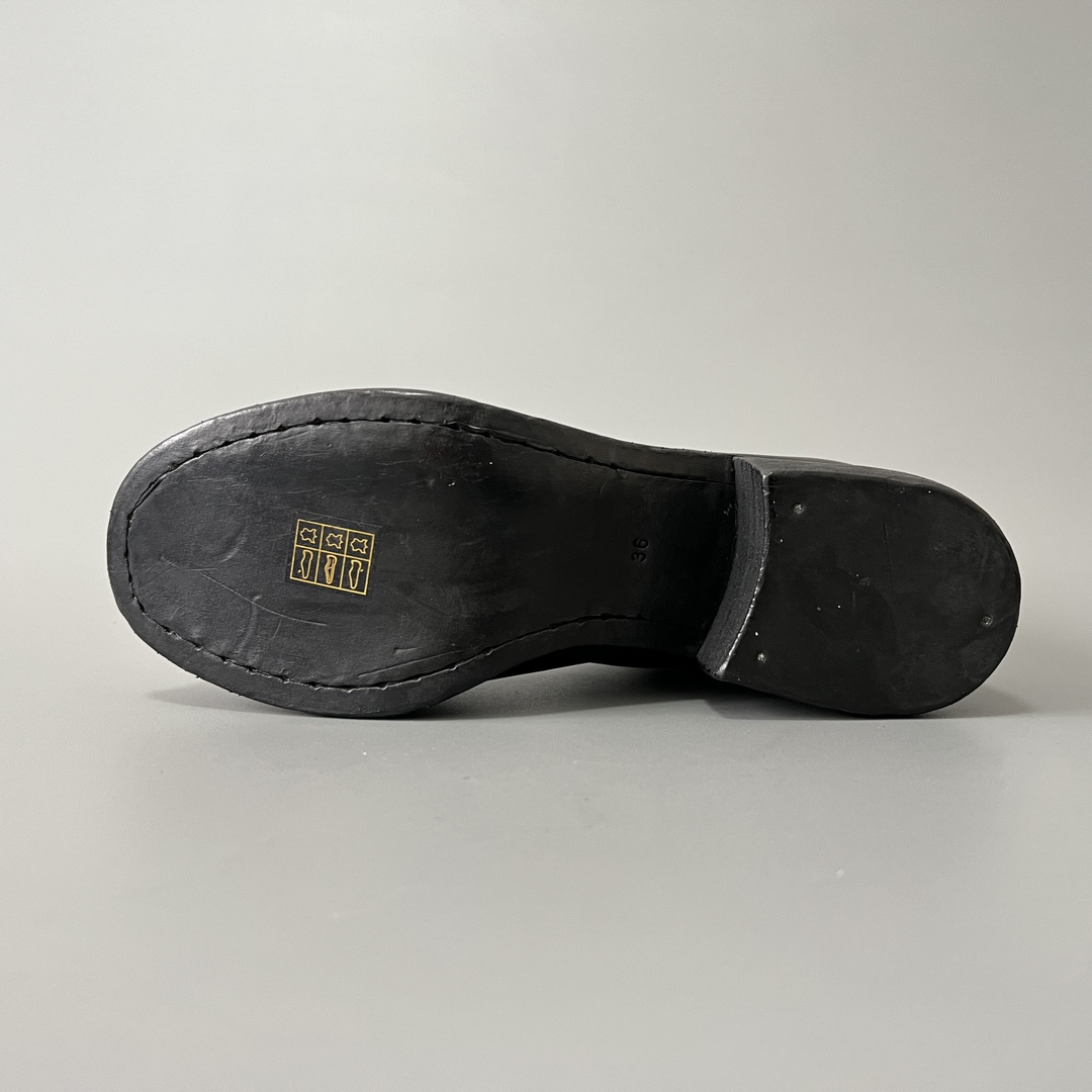 GUlDI 德比 皮鞋 休闲鞋 男鞋 靴子 黑色 拉链  PL1-HORSE40BLK