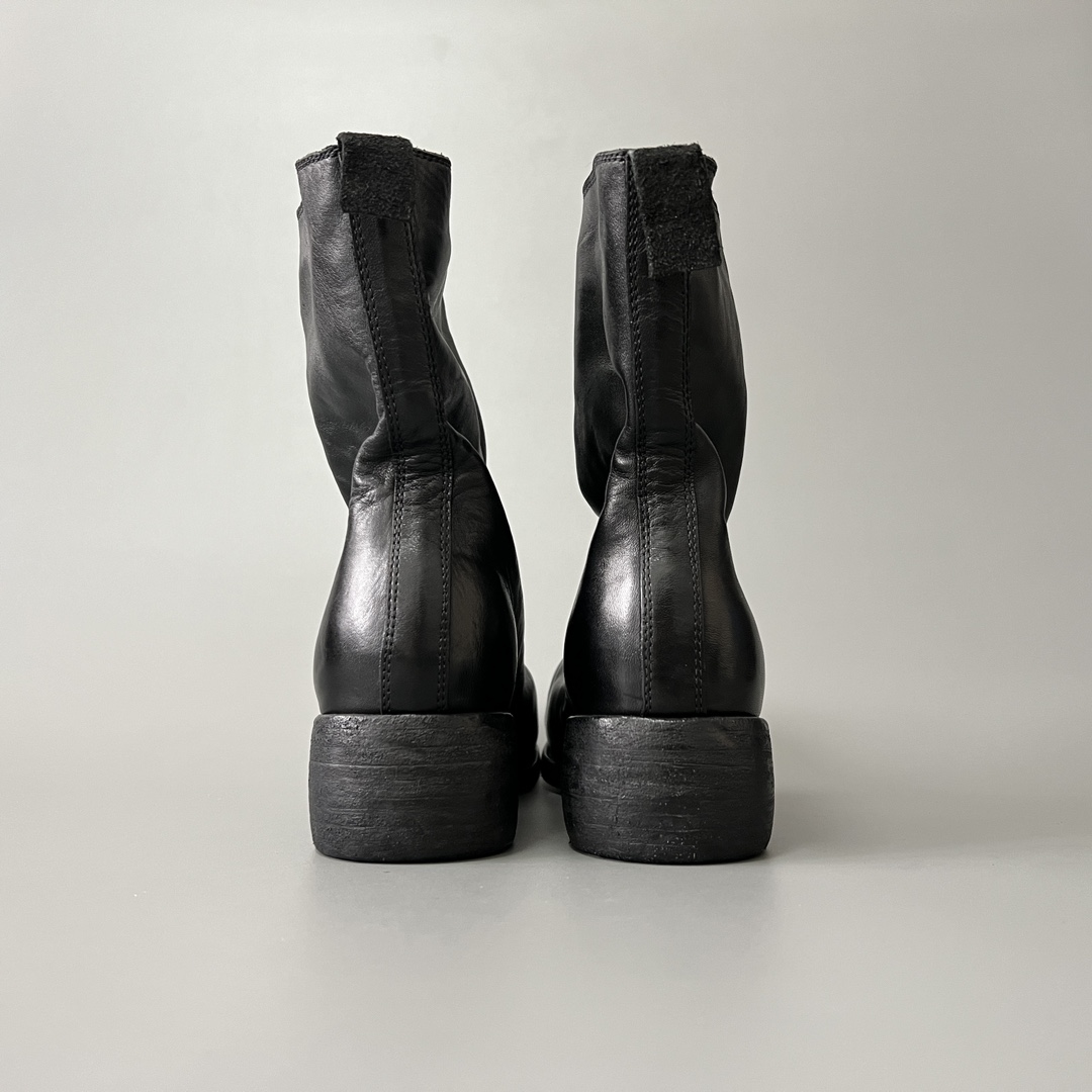 GUlDI 德比 皮鞋 休闲鞋 男鞋 靴子 黑色 拉链  PL2