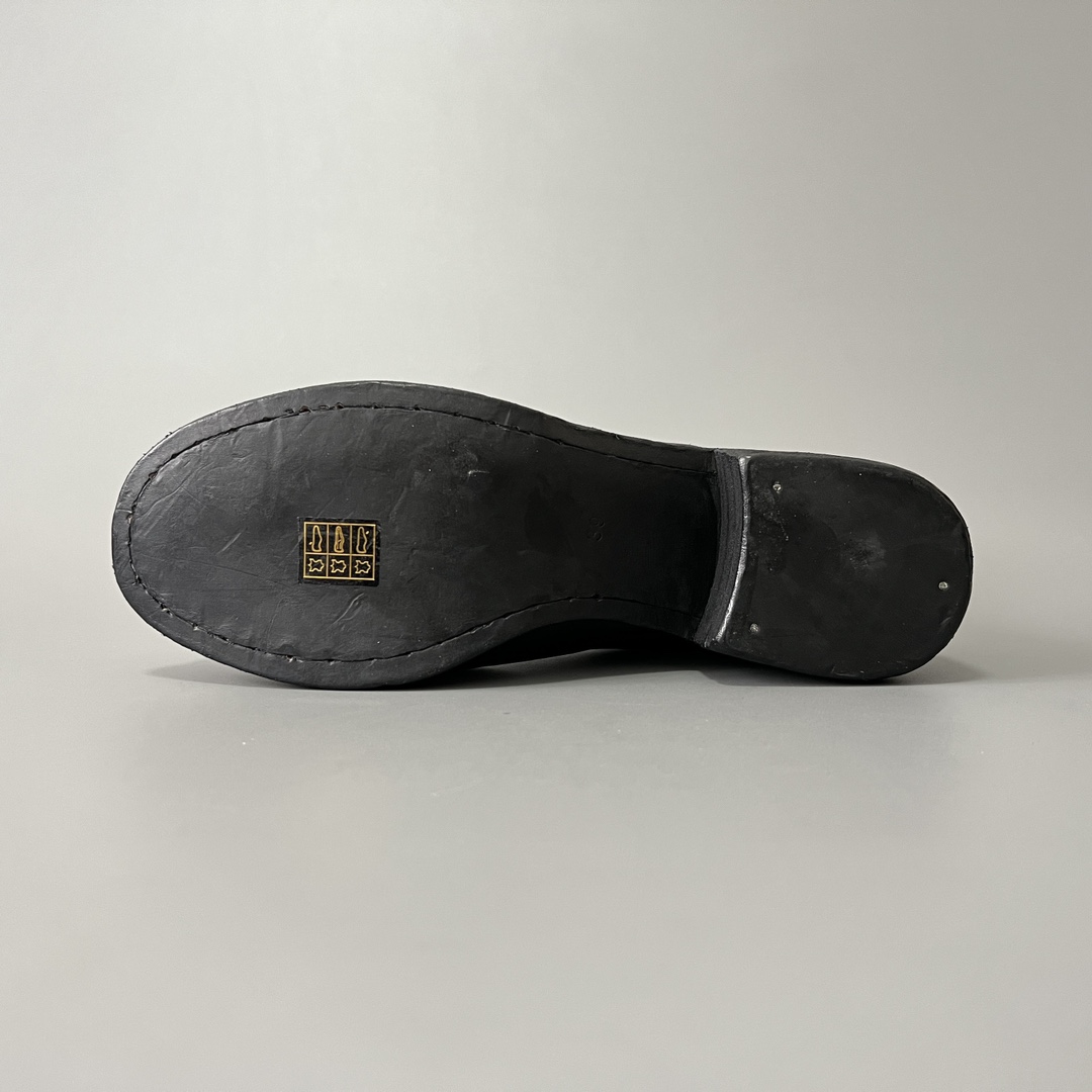 GUlDI 德比 皮鞋 休闲鞋 男鞋 靴子 黑色 拉链  PL2