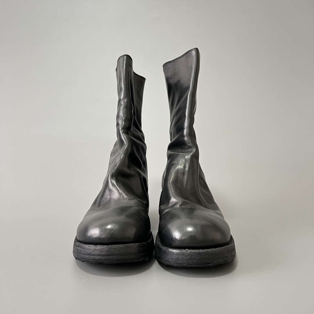 GUlDI 德比 皮鞋 休闲鞋 男鞋 靴子 黑色 拉链  788Z-M-BLKT