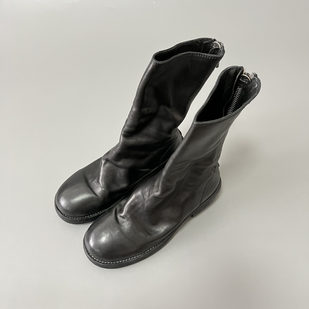 GUlDI 德比 皮鞋 休闲鞋 男鞋 靴子 黑色 拉链  788Z-M-BLKT