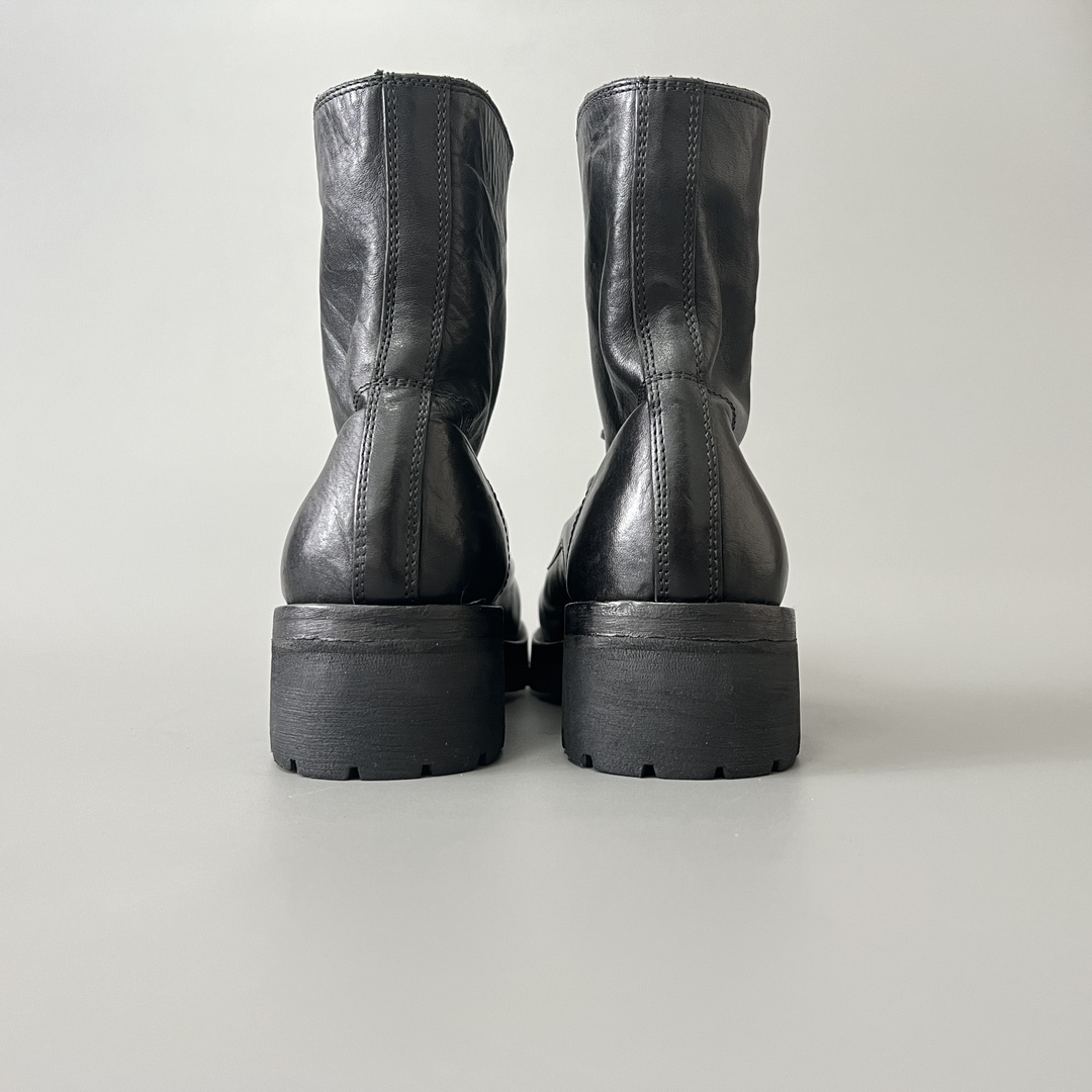 GUlDI 德比 皮鞋 休闲鞋 男鞋 靴子 黑色 拉链  795V