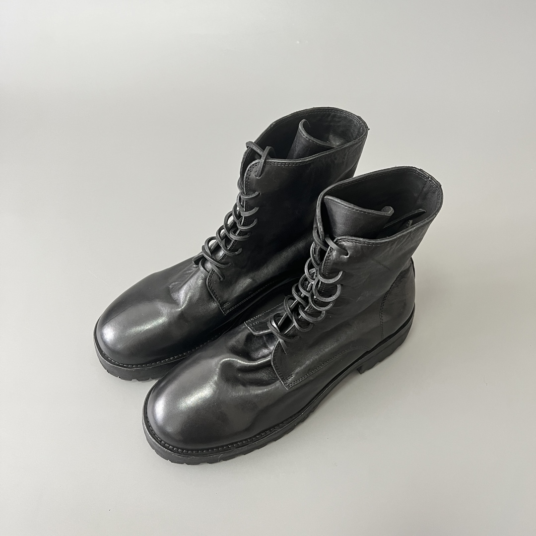 GUlDI 德比 皮鞋 休闲鞋 男鞋 靴子 黑色 拉链  795V