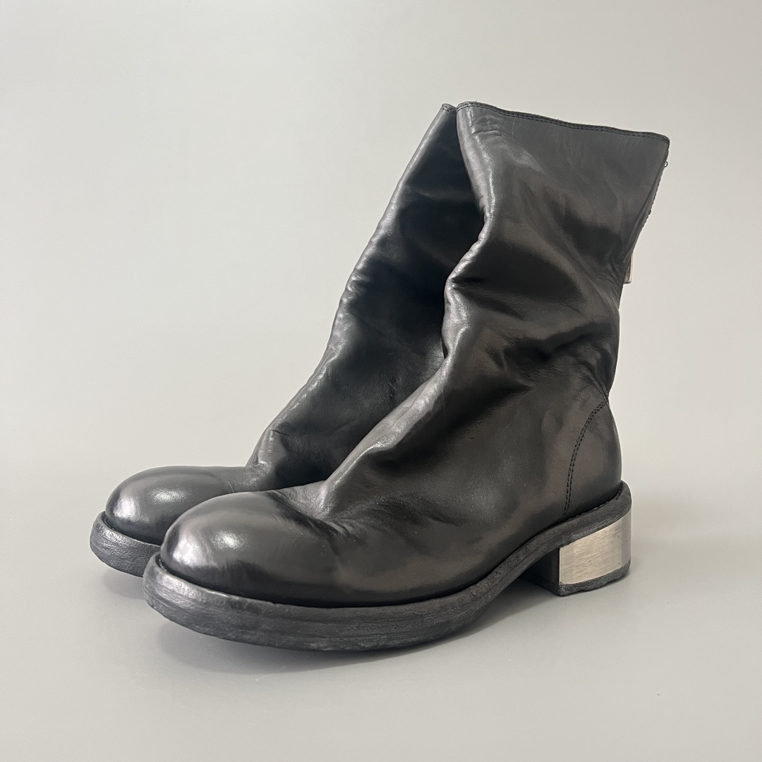 GUlDI 德比 皮鞋 休闲鞋 男鞋 靴子 黑色 拉链  788ZI-BLACK