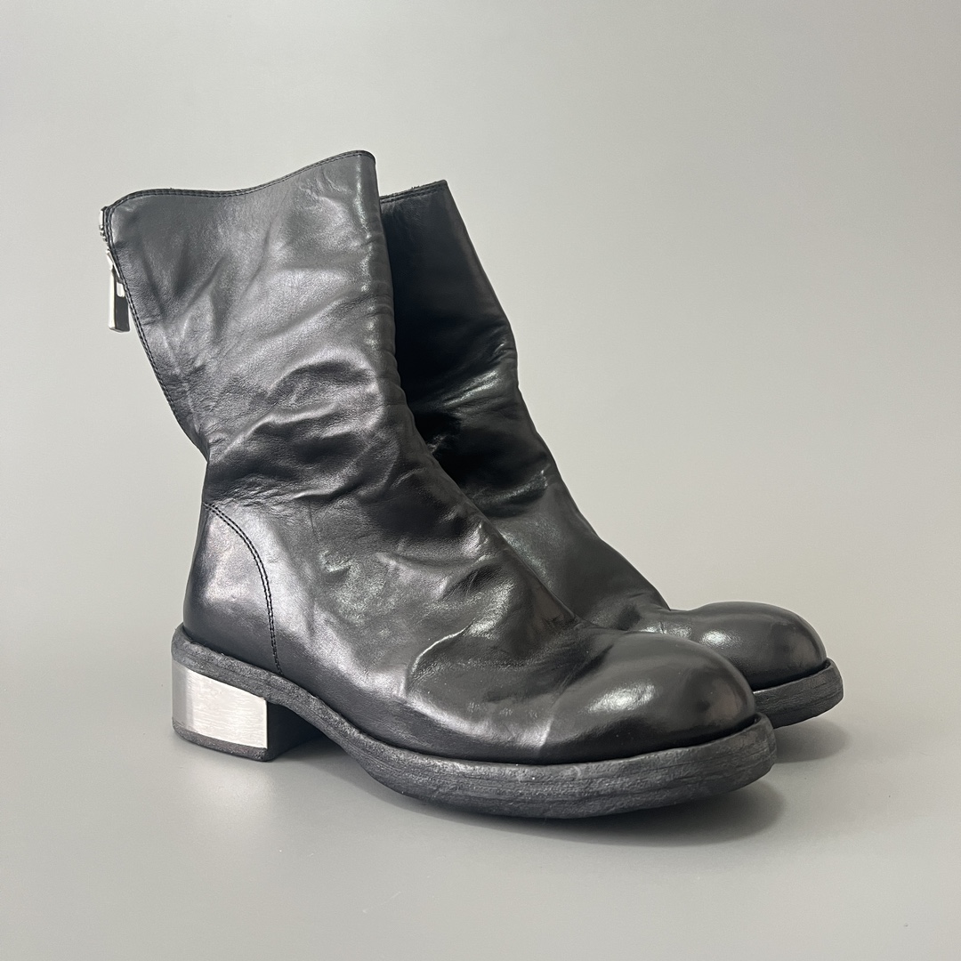 GUlDI 德比 皮鞋 休闲鞋 男鞋 靴子 黑色 拉链  788ZI-BLACK